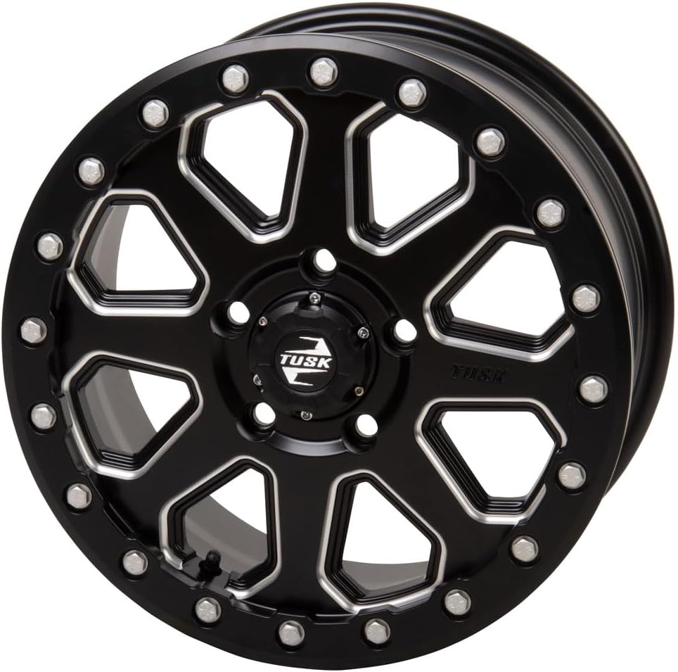 TUSK 5/114.3 Uinta Beadlock Wheel 15x7 6.0 + 1.0 Milled/Black For Polaris RZR Turbo R Premium 2023