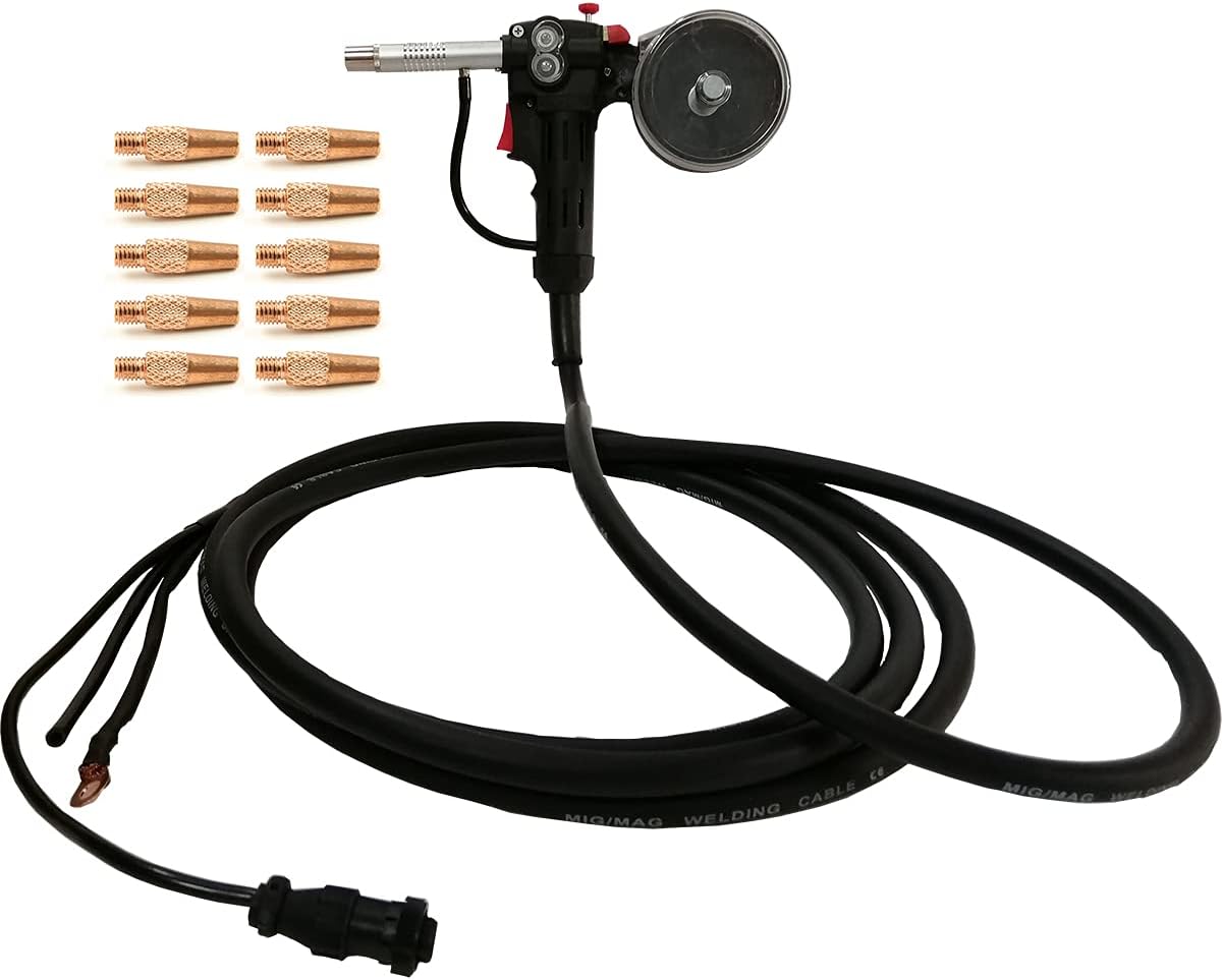 Aluminum Spool Gun Fit Miller210 Spoolmate 3035 5M(16ft) Cable DC24V Welding Tool Welding Machine AccessoriesNot Original