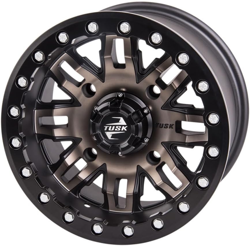 TUSK 4/156 Teton Beadlock Wheel 14x7 5.0 + 2.0 Smoke/Black for Polaris General 4 1000 Sport 2025