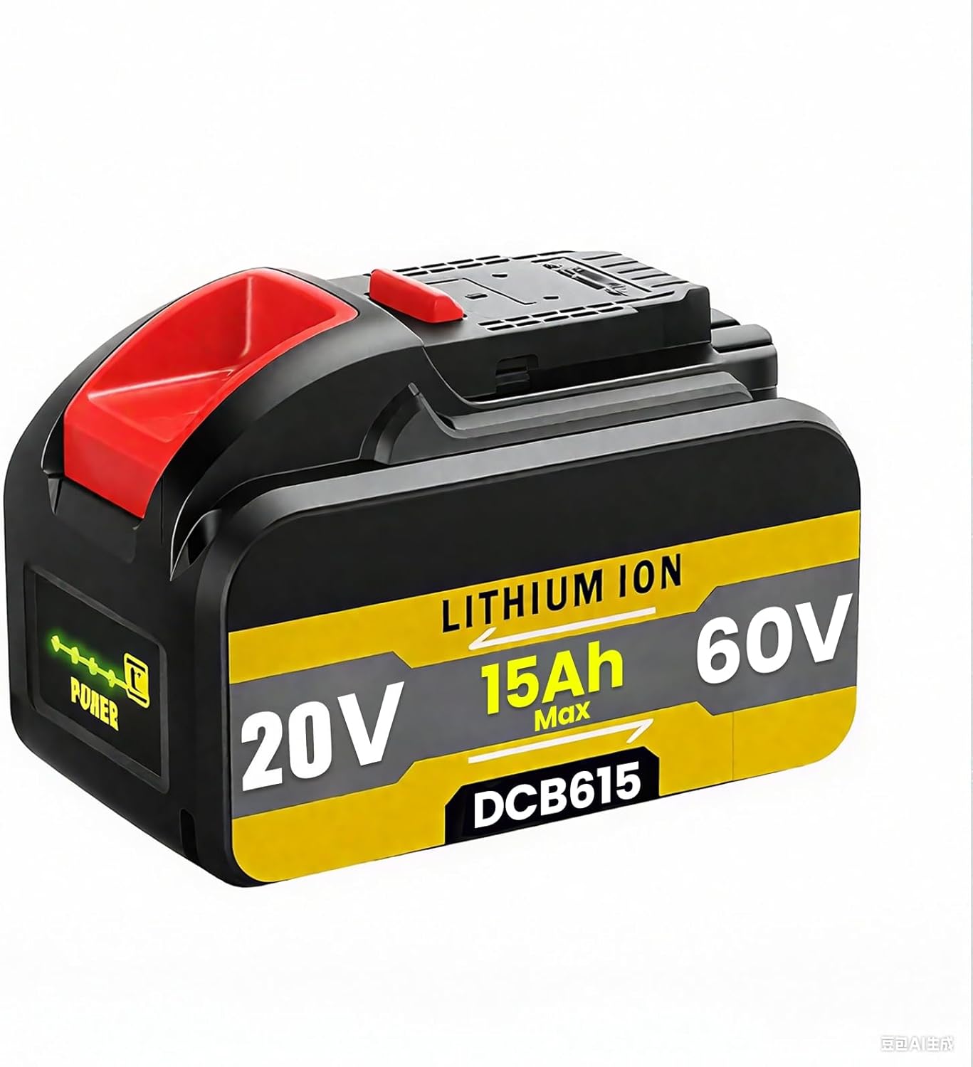 Simple Plus+ 15Ah Replacement 20v\/60v Flex Battery Lithium DCB609 DCB606 DCB612 DCB615 Compatible with 60V Cordless Power Tools (DCB615-1)