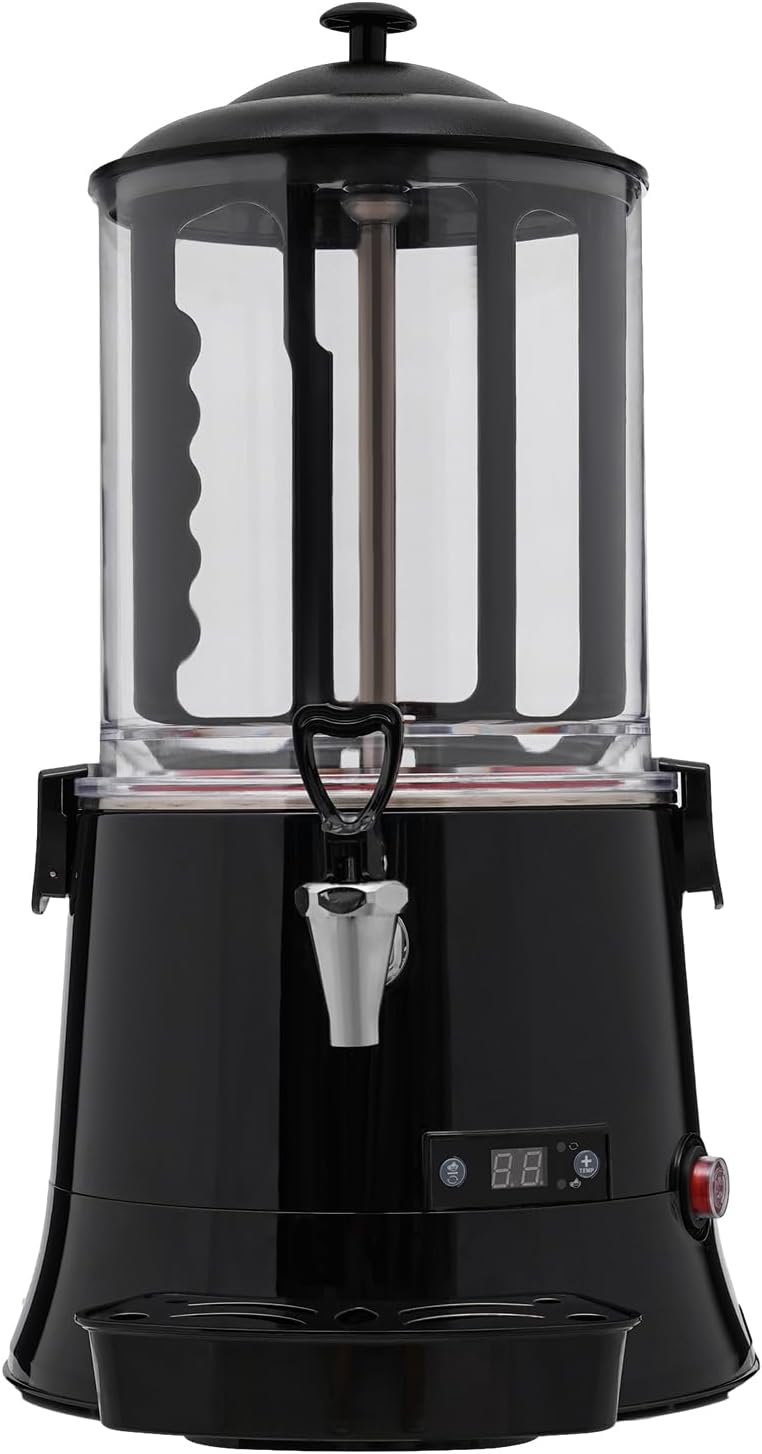 10L\/2.64Gal Commercial Hot Chocolate Machine Maker & Dispenser, Commercial Chocolate Heating and Mixing Machine with Faucet, Beverage Dispenser Warmer for Heating Chocolate Coffee Milk Tea, Black