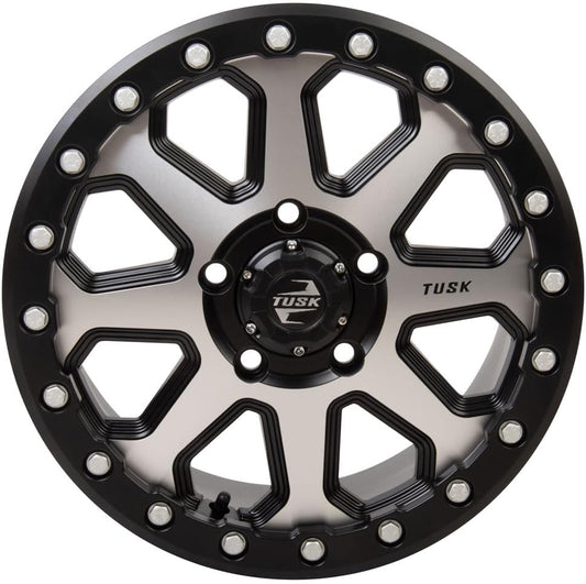 TUSK 5/114.3 (5/4.5) Uinta Beadlock Wheel 15x7 6.0 + 1.0 Machined/Black|RZR|Pro R|