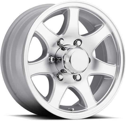 SENDEL T02 ALUMINUM TRAILER WHEEL WITH MACHINED FINISH 13X5 5X4.50(114.3) +0 3.19