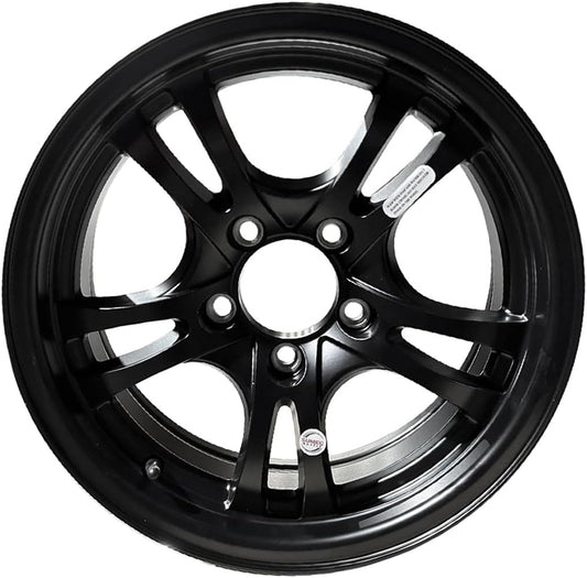 Generic 15x5, 5x4.5 Matt Black Fully Painted Aluminum Trailer Wheel