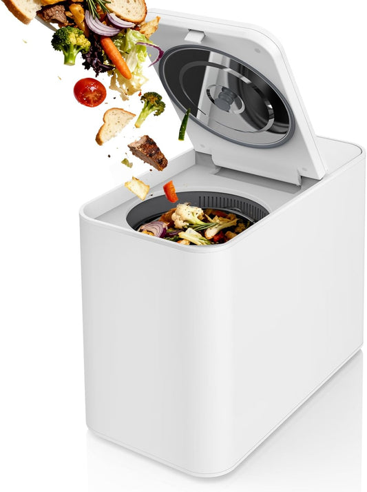 3L Electric Composter for Kitchen, Smart Compost Bin, Odorless|Low Noise|Auto-Cleaning|Fast 4-6H Food Waste to Fertilizer Conversion for Outdoor Use