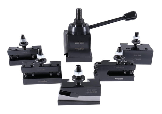 Accusize Industrial Tools 13-18'' Wedge Type Quick Change Tool Post 6 Pc for 300 Cxa, 0251-0333