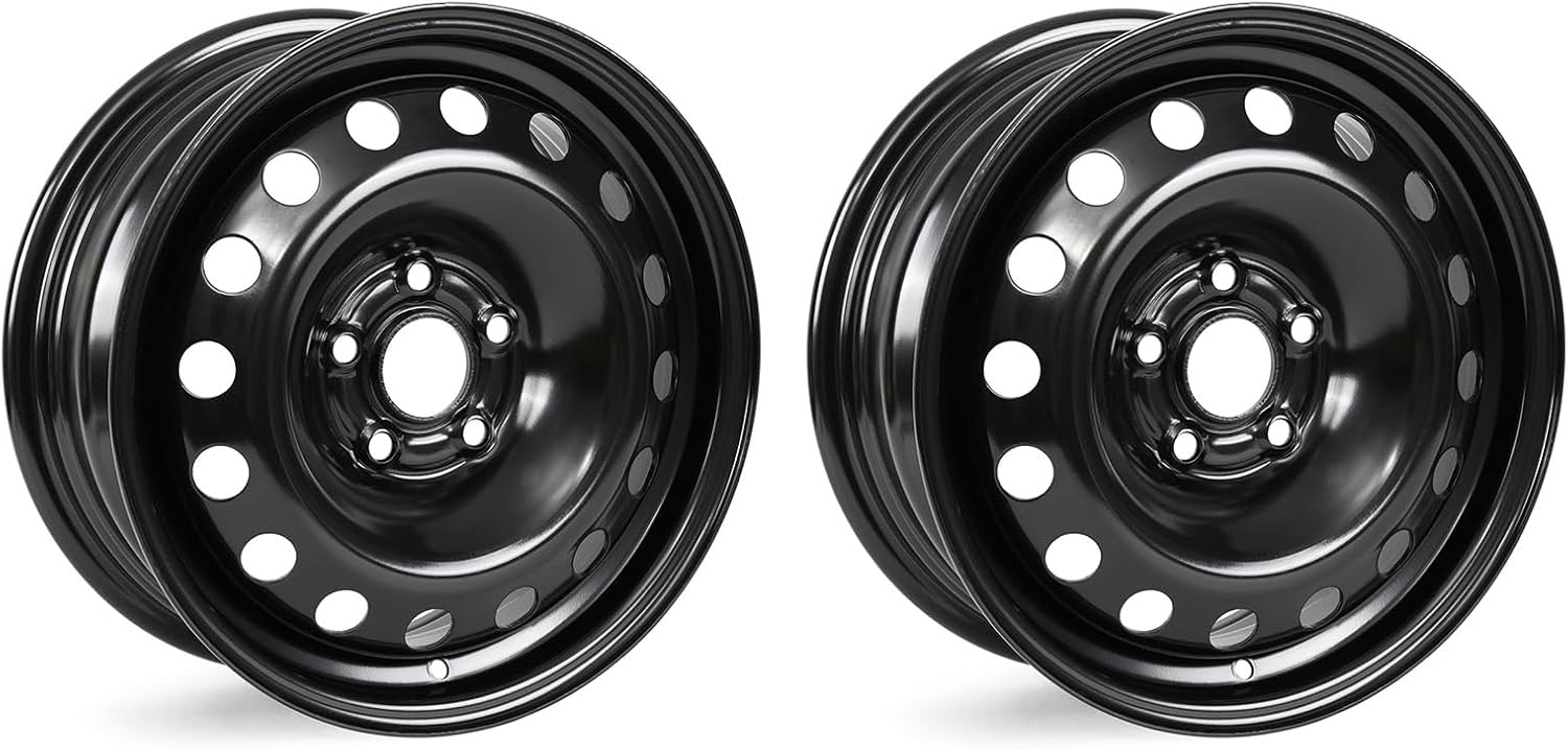 Korenjul for Chevrolet Cruze 2016\u20132019 Wheel Rim 2PCS Black 15X6 Inch Steel Directly Replacement Passenger Car Wheel