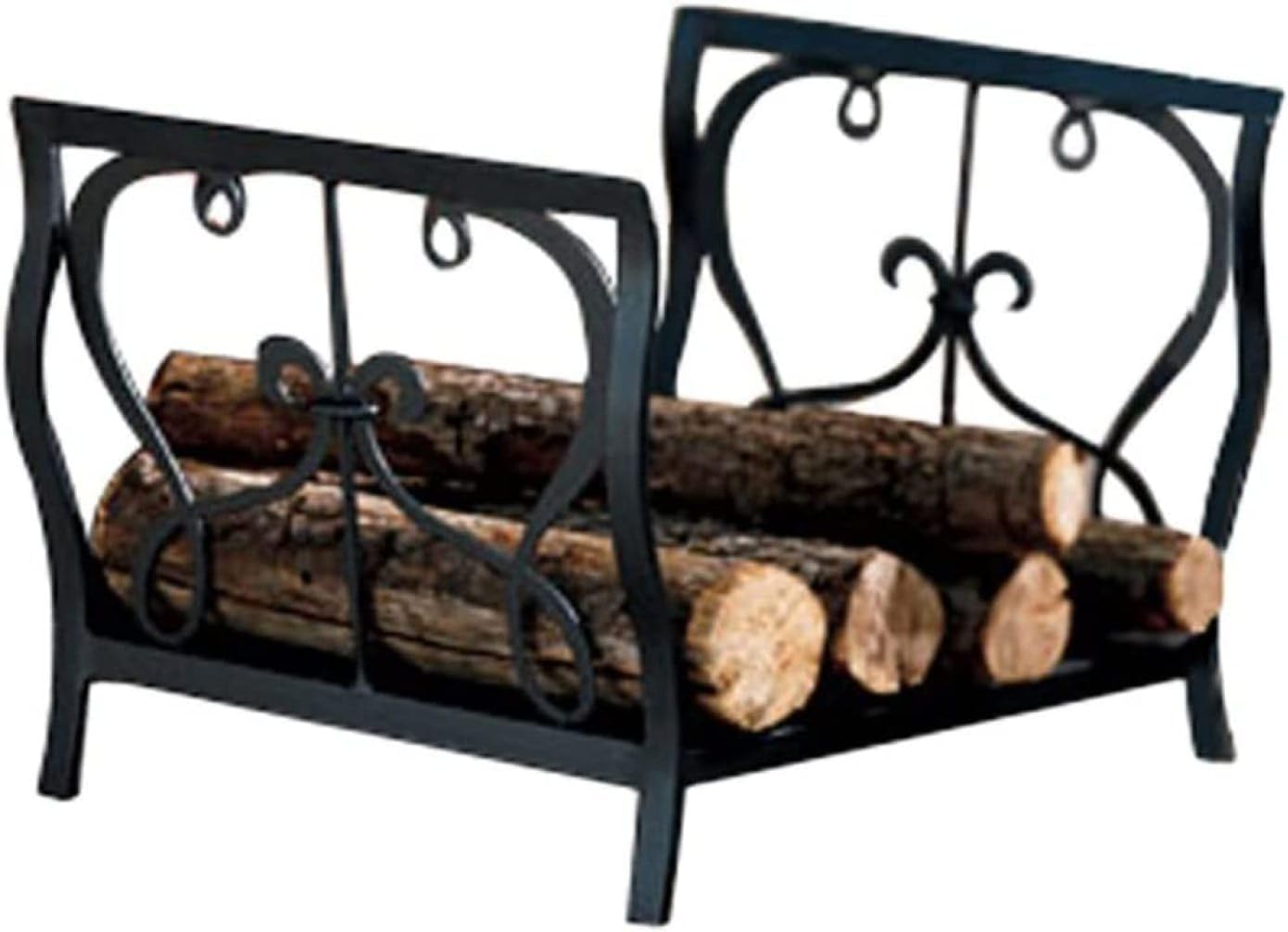 Outdoor Fireplace Firewood Rack Firewood Holder Firewood Rack Indoor Metal Firewood Log Storage Rack Bracket Retro Heavy Duty Firewood Holder Outdoor Wood Log Store(