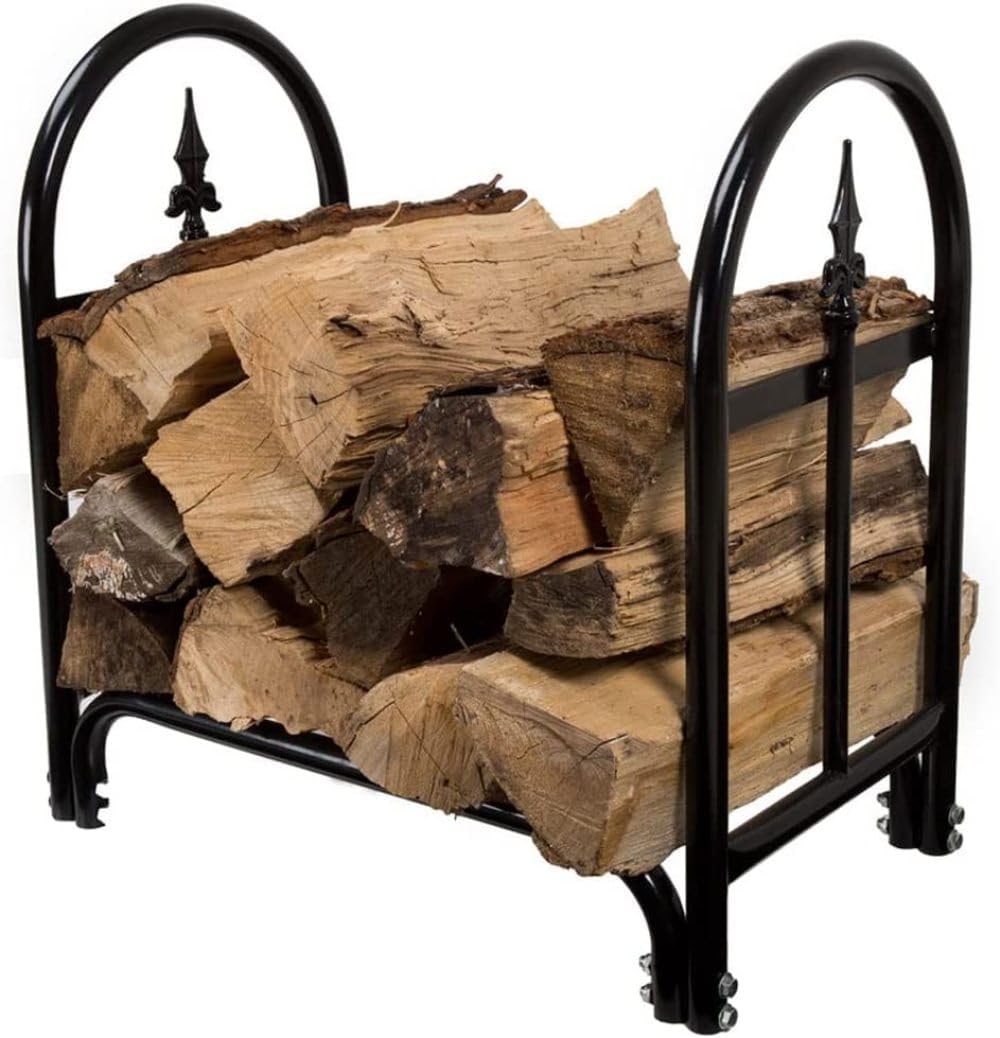 Outdoor Metal Log Store Firewood Rack Waterproof Heavy Duty Wood Holder for Firewood Storage