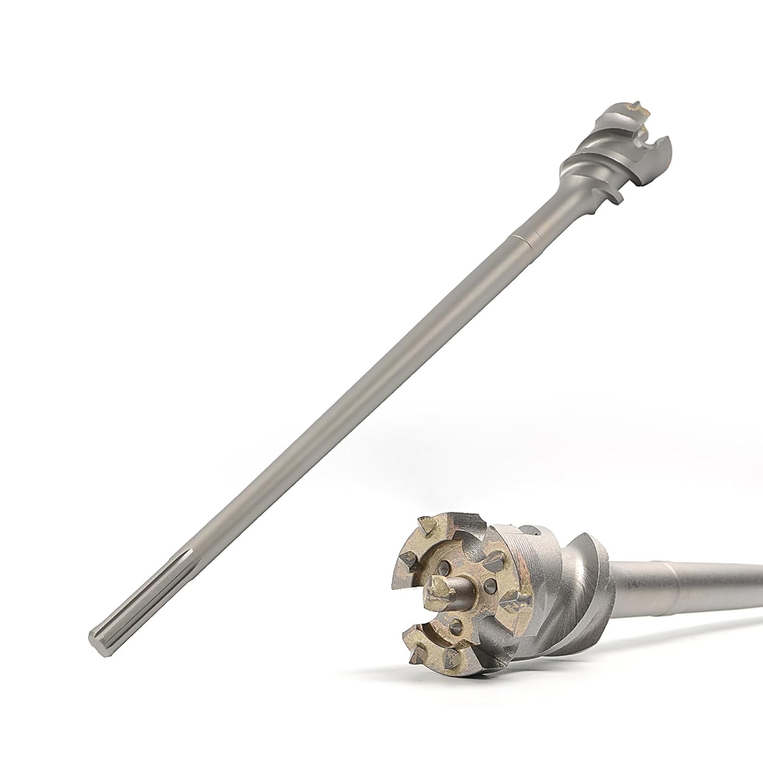 2-1\/2 in. Break Through Drill Bit, 2-1\/2 in. x 21-2\/3 in. Carbide Tipped Hole Saw Bit with Storage Tube, SDS MAX Shank, Tools for Concrete Brick Stone and Other Masonry Construction Material