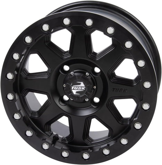 TUSK 4/156 Uinta Beadlock Wheel 15x7 6.0 + 1.0 Matte Black Compatible with Polaris RZR XP Turbo EPS 2016-2021