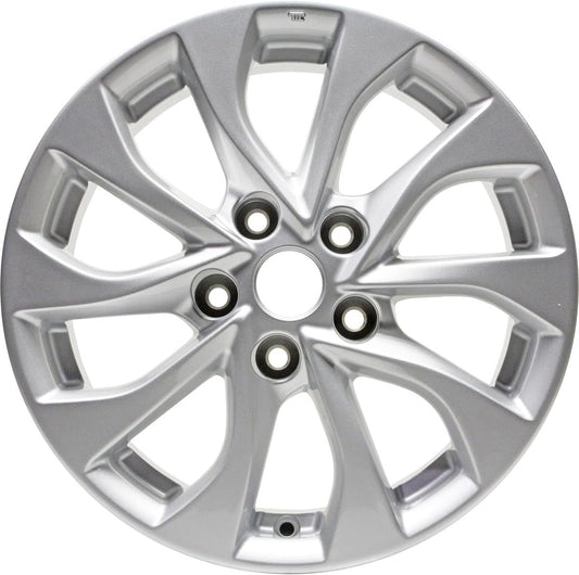 Partsynergy Replacement For New 16 Inch Aluminum Wheel Rim Fits 2016-2019 Nissan Sentra 5 Lug 114.3mm 10 Spokes 16x6.5 inch