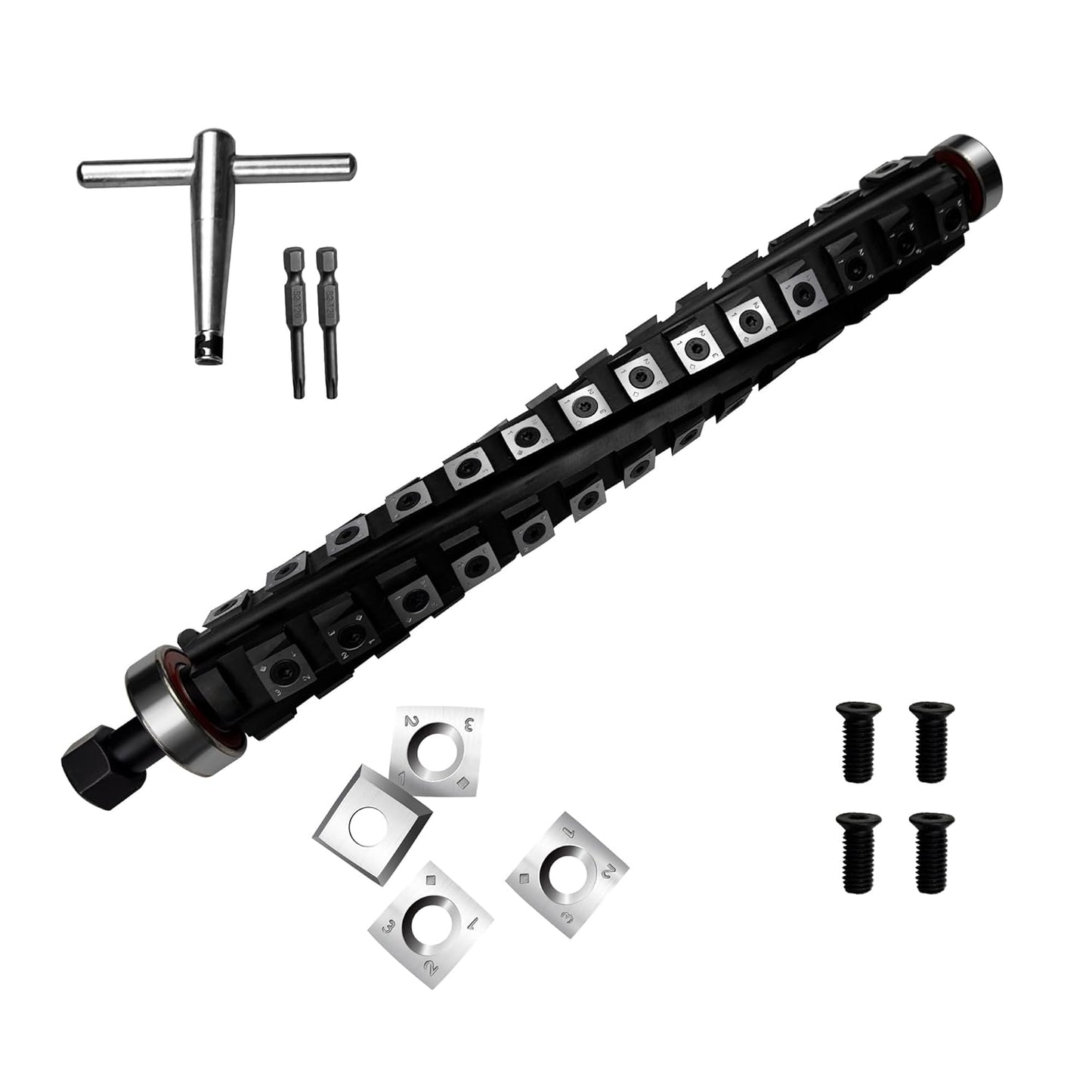 FHONK 13-inch Spiral Helical Cutterhead for DeWalt DW735, DW735X, DW735-XE Thickness Planer (13 inch)