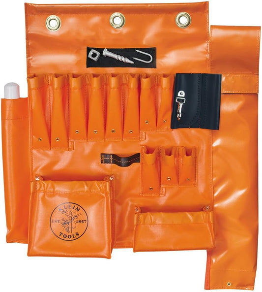 Klein Tools 51829MHS Aerial Apron with Hot Stick Pocket and Magnet, Made in USA