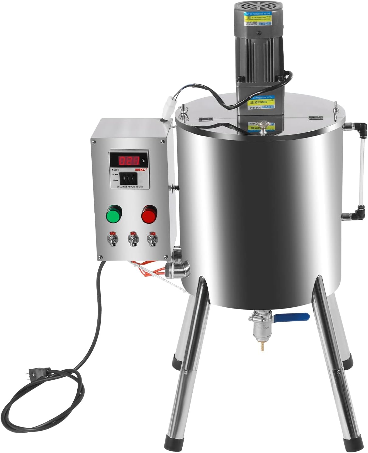 2100W Heating Mixing Filling Machine, 30L 36RPM Lipstick Candle Heat Filler, Lipstick Mixing Filling Machine for Lipstick, Shoe Polish, Petroleum Jelly, Wax Products Stainless Steel