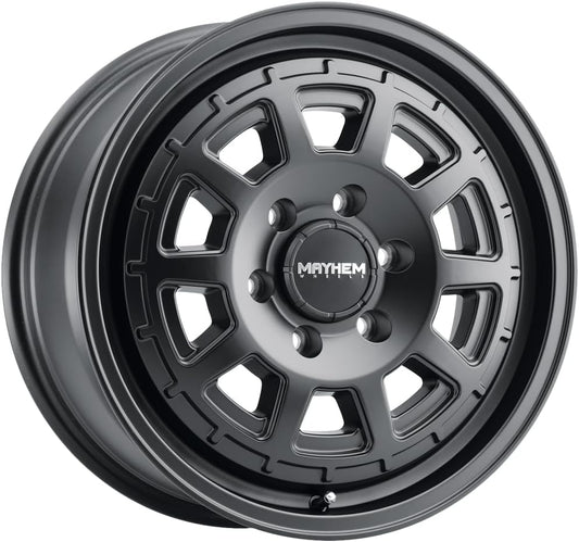 Mayhem Voyager 8303 Matte Black 15X7 5-100 15mm 56.1mm Wheel with Painted (15 x 7. inches /0 x 0 mm, 15 mm Offset)