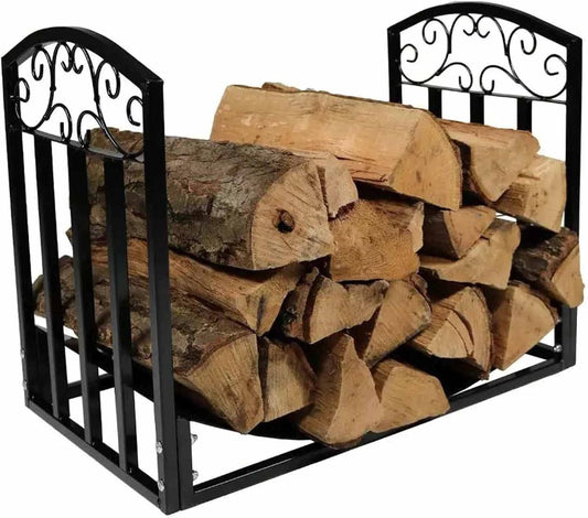 Outdoor Fireplace Firewood Rack for Courtyards Terraces and Gardens