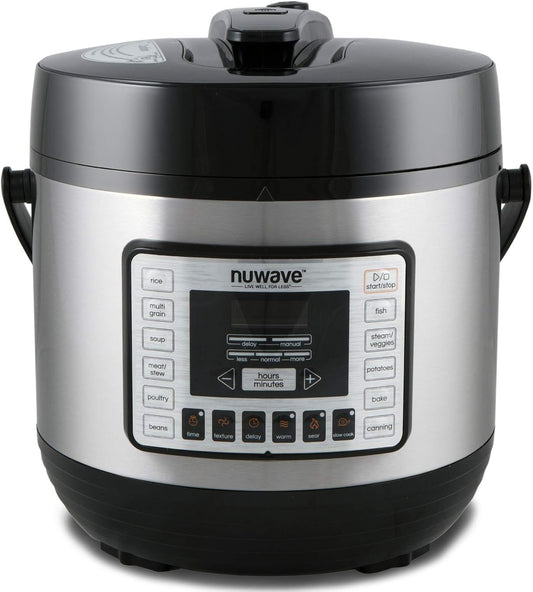 NuWave 33501 Nutri-Pot Pressure Cooker, 13 Quart, Silver & Black