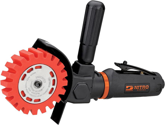 Dynabrade (NZ1) NitroZip Surface Conditioning/Decal Pinstripe Removal Tool | Right Angle, 0.5 hp 3500 RPM Pneumatic Motor | For Use with Eraser and Wire Wheels
