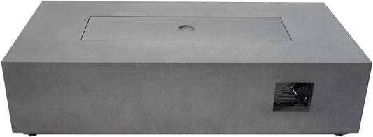 52" Propane Steel Fire Pit Table with Lid, 50000 BTU Gas Fire Pit for Outside Patio and Garden, with Lava Rock & Waterproof Cover, Grey