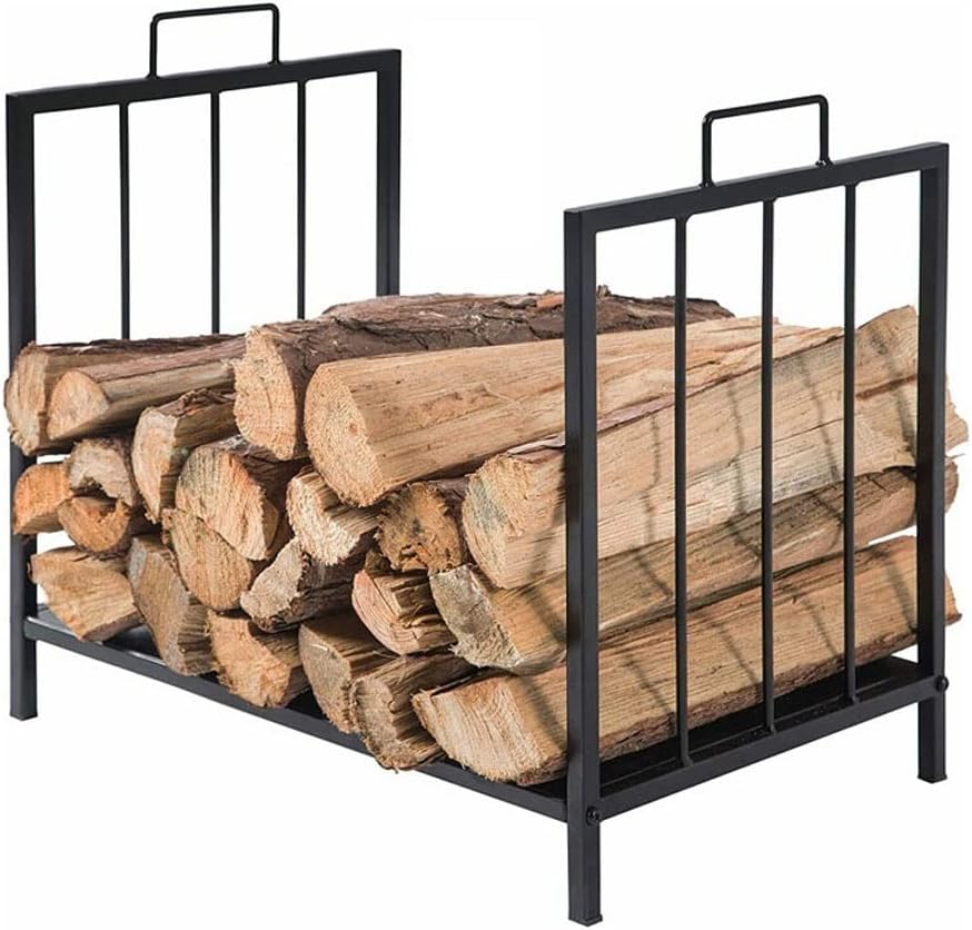 Log Store Firewood Rack Stand Heavy Duty Firewood Holder for Indoor Fireplace Metal Wood Pile Storage Fireplace Tools(