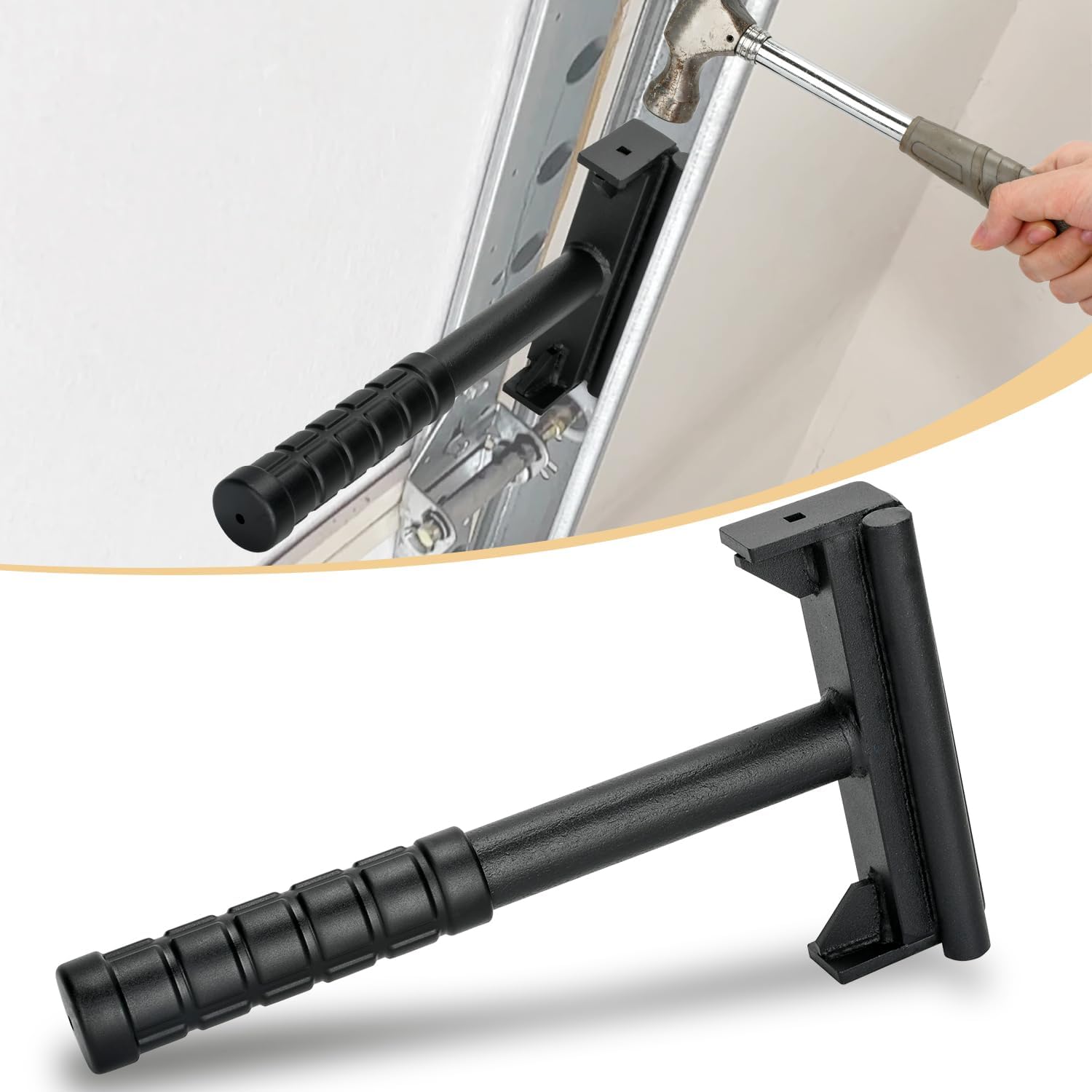 TOPOWN Heavy Duty Garage Door Vertical Track Repair Tool Set for 2-Inch Roller Track Rail Systems, Anvil Tools for Garage Door Tracks Rails Maintenance, Anti-Slip Handle and Easy Operation