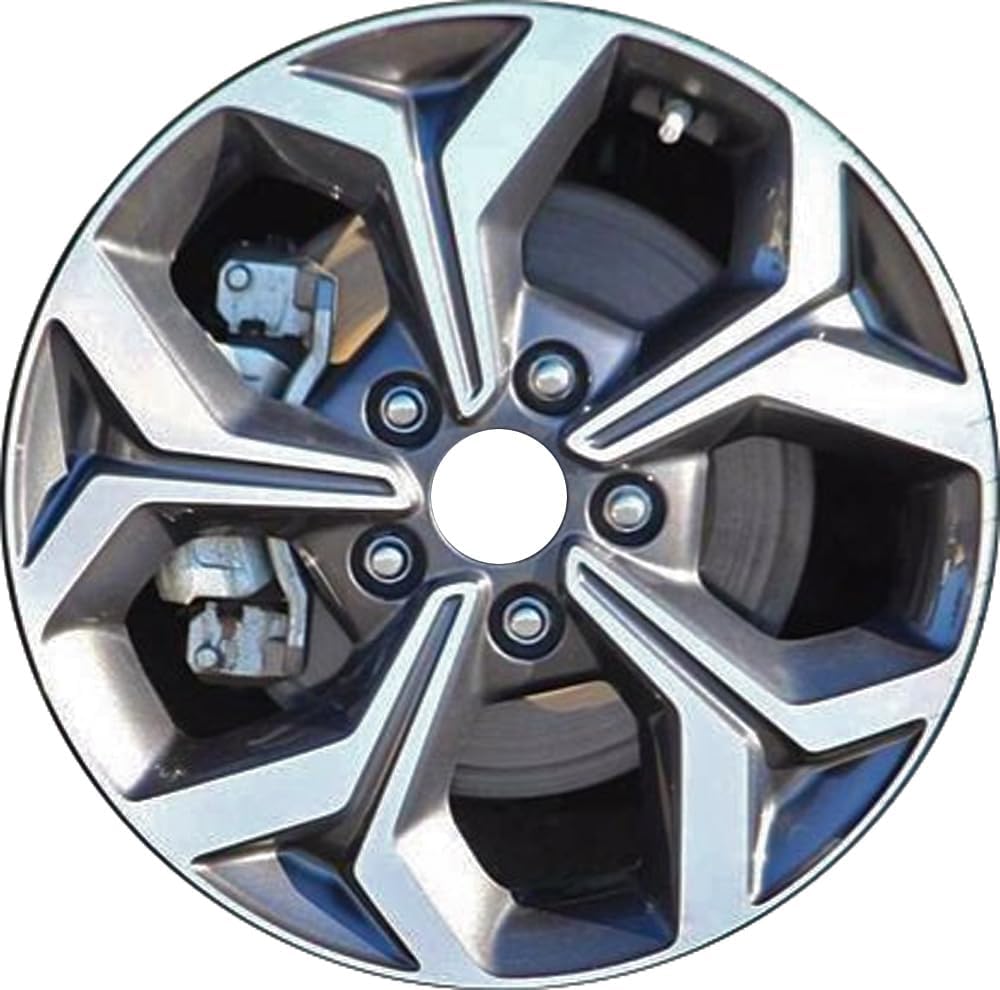 16" 16x6.5" New Replacement Machined and Grey Aluminum Alloy Wheel Rim for 2019-2021 KIA Forte | 74779