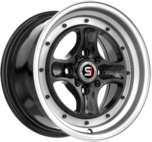 Spec-1 SPT-35 15x8 4x100/4x4.5" +25mm Gloss Black Wheel Rim 15" Inch SPT-35158925BML