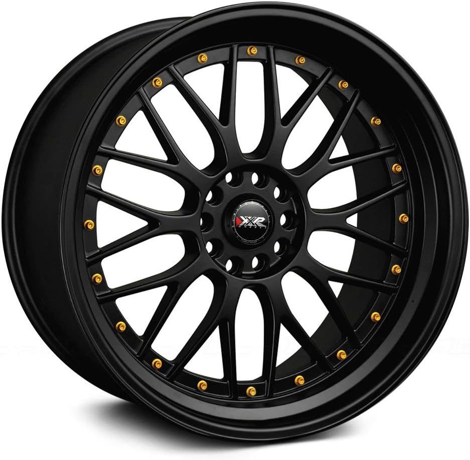 XXR 521 Black/Gold Rivets Wheel with Painted (17 x 7. inches /5 x 100 mm, 38 mm Offset)