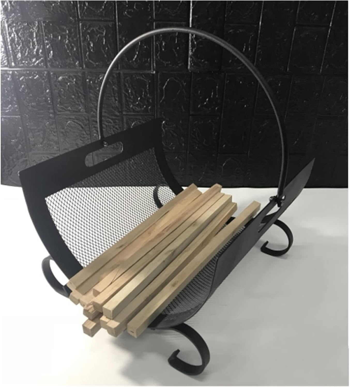 Outdoor Fireplace Firewood Rack Firewood Rack Fireplace Wood Stacking Rack Stacking Fireplace Decoration Indoor Outdoor Firewood Shelf for Firewood Wood Stove Fireplace (