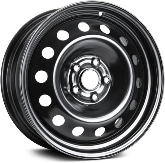 17x7 inch Custom Wheel - Black Standard Steel Rim ST Bolt- Pattern 5x112 mm Offset 50 mm