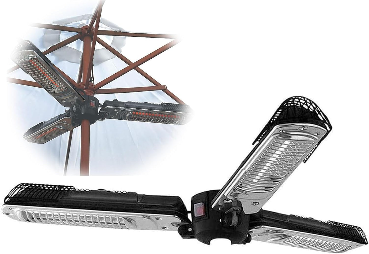 Patio Hanging Heater, 1500 Watt Portable Foldable Outdoor Umbrella Balcony Electric IP34 Waterproof Rating