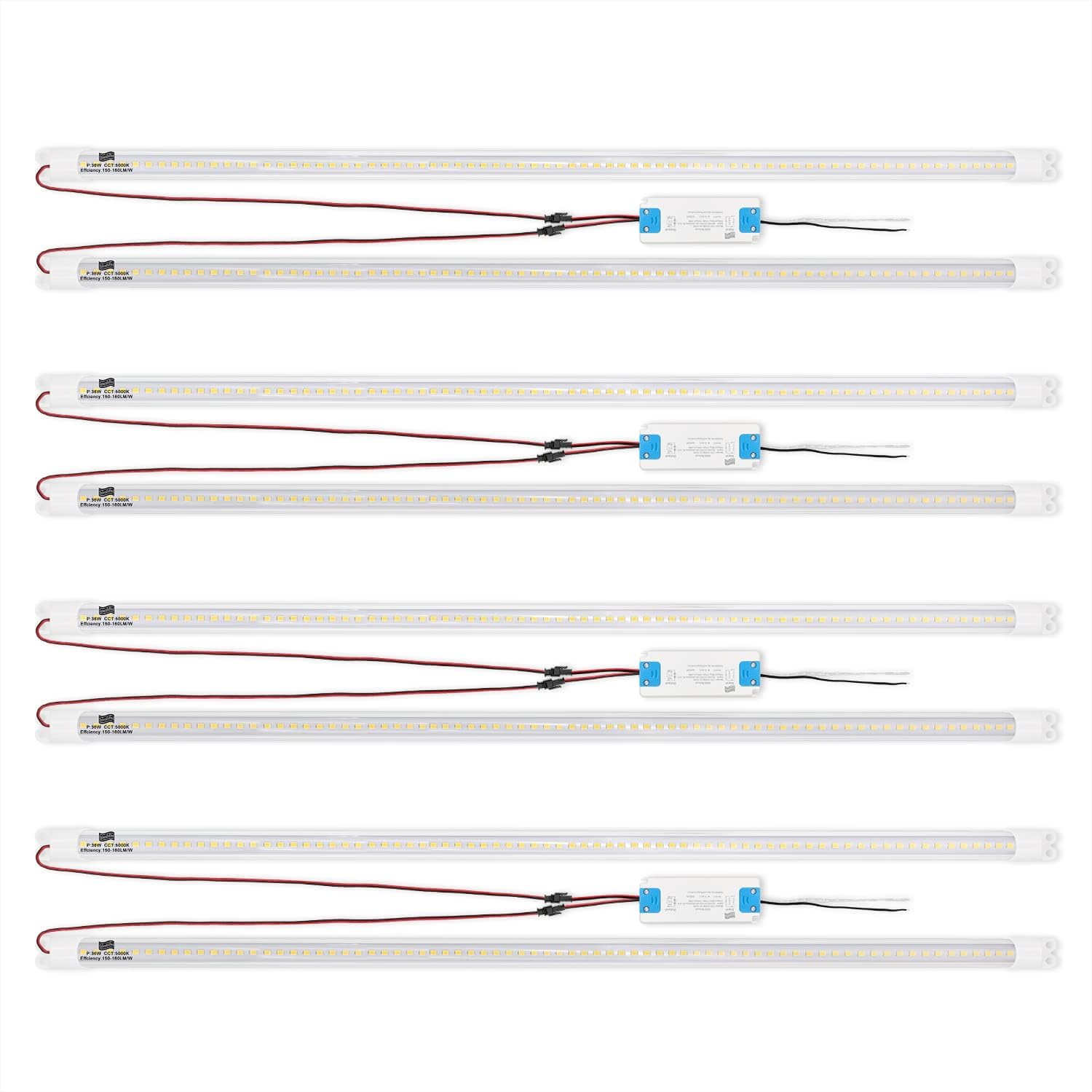 4FT LED Retrofit Kit,Recessed Fluorescent Light Retrofit Super Bright LED Light,Panel Light,Troffer Quick Repair and Retrofit LED Kit,No Professional Tools Required,36w,3500K Warm Light (4 Pack)