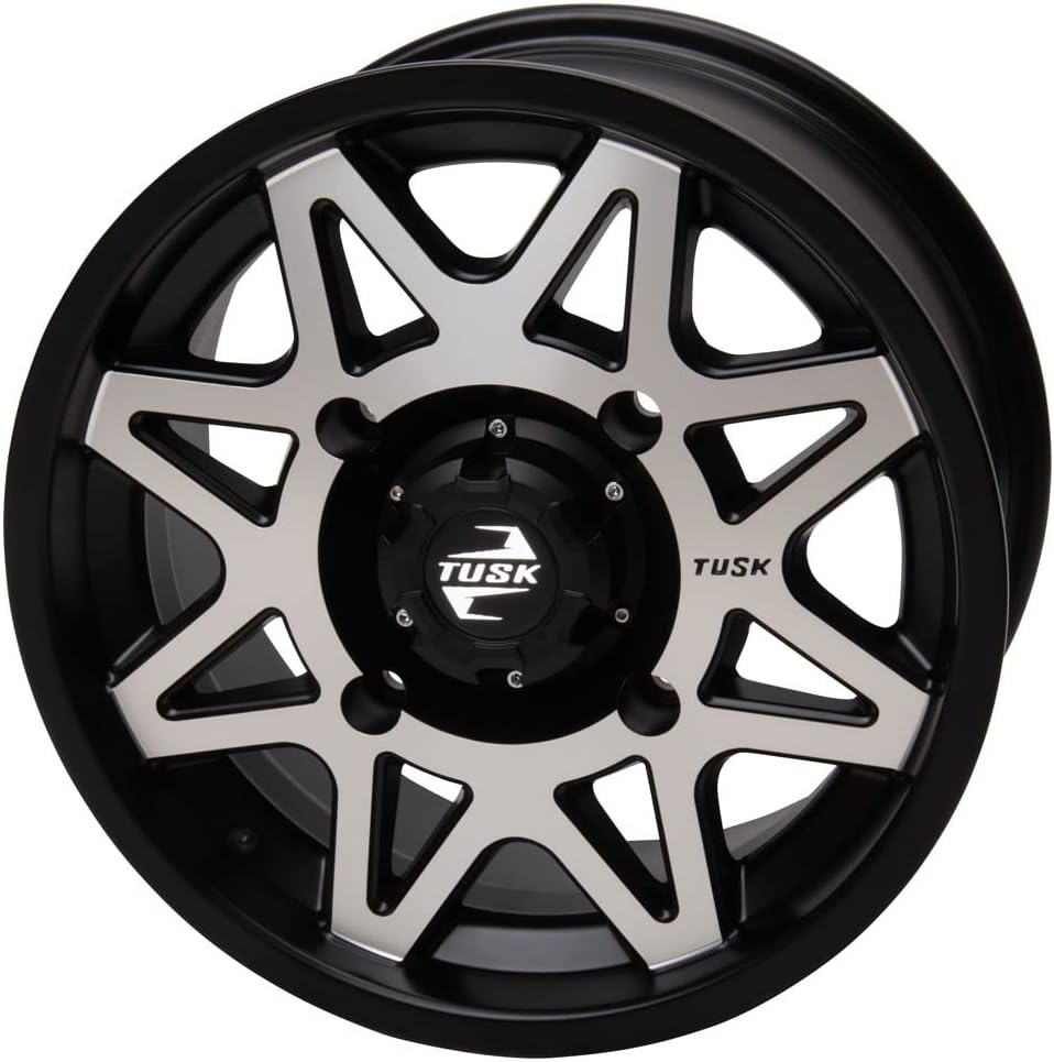 4/156 Tusk Tintic Wheel 15x7 5.0 + 2.0 Machined/Black For Kawasaki Teryx KRX 1000 Trail Edition 2022-2025