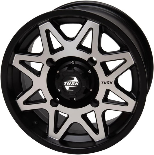 4/156 Tusk Tintic Wheel 15x7 5.0 + 2.0 Machined/Black For Kawasaki Teryx KRX 1000 Trail Edition 2022-2025