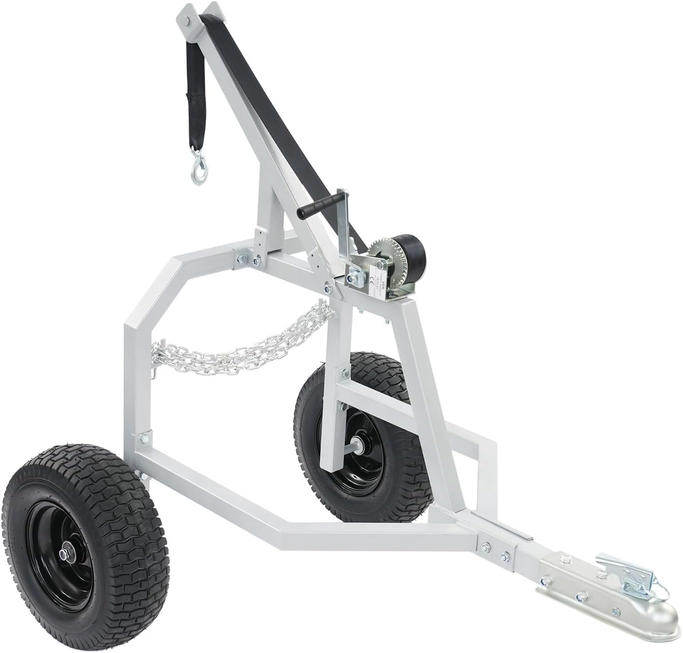 Log Skidding Arch with Chain, Max Load 1600lbs, Max 24in Diameter Log, Heavy Duty Log Dolly Log Mover Log Skidder with Winch for Farm Wood Transport, Quick Installation