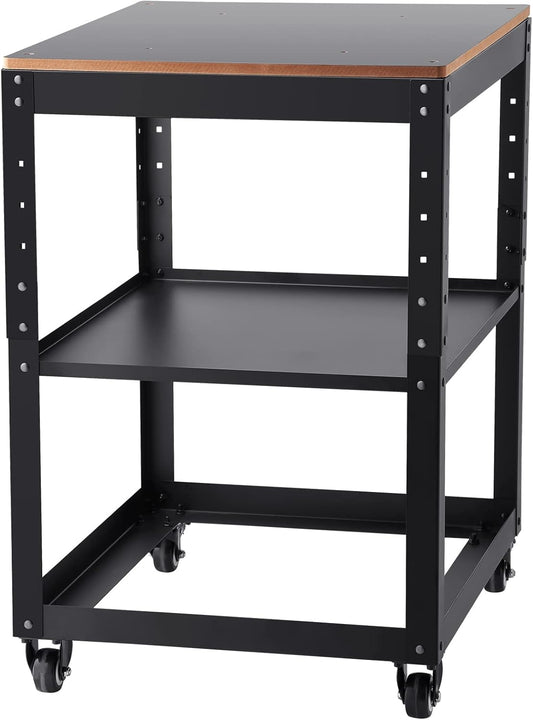 VEVOR Planer Stand, 100 lbs \/ 45 kg heavy loads, Three-Gear Height Adjustable Thickness Planer Table,with 4 Stable Casters & Storage Space, for most planers, saws, bench-top machines, power tools