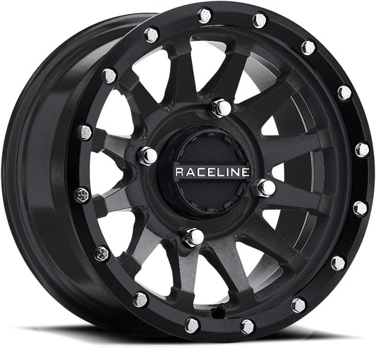 Raceline Trophy Wheel (Front / 15X7 4/137 5+2) (Black) Compatible With 19 CAN-AM REN1000