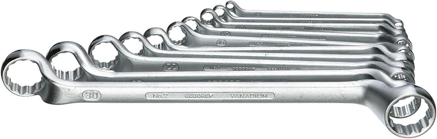 10 Piece Double Ended Ring Spanner Set Size: 6-32mm
