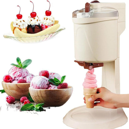 Soft Serve Ice Cream Machine - Automatic Mini DIY Maker for Home, Easily Creates Delicious Fruit Soft Serve - Ideal Kitchen Appliance for Treats and Desserts