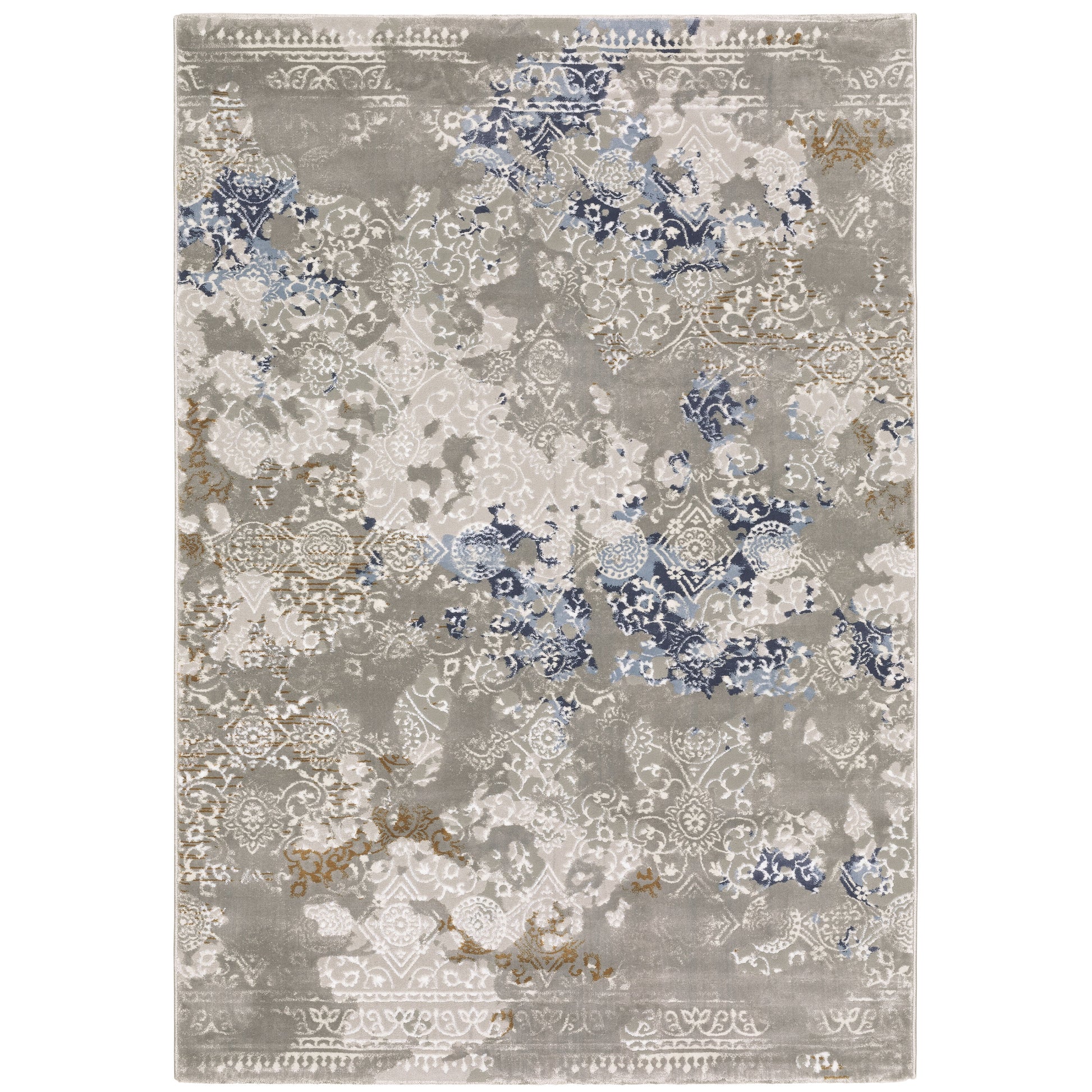 Archer Lane Cantrell 8 x 11 (ft) Loomed Gray Rectangular Indoor Abstract Bohemian/Eclectic Pet Friendly Area rug