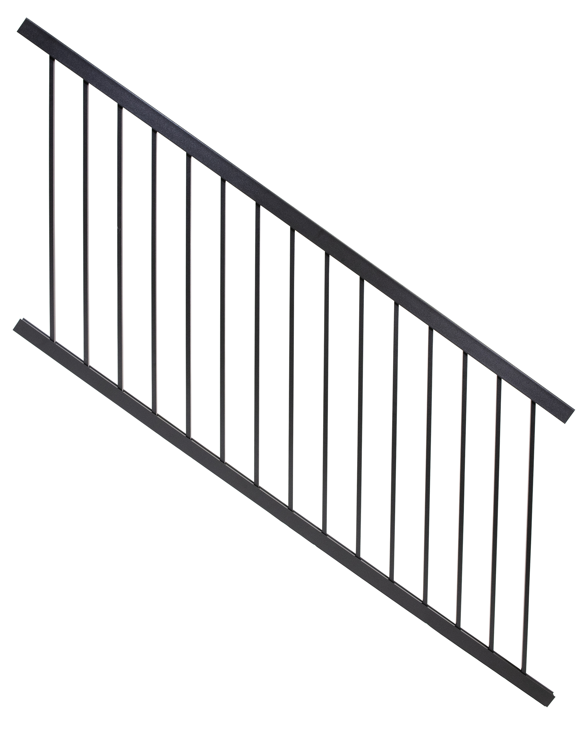 Harmony Railing Alta 8-Feet x 42-Inches Black Aluminum Deck Stair Rail Kit