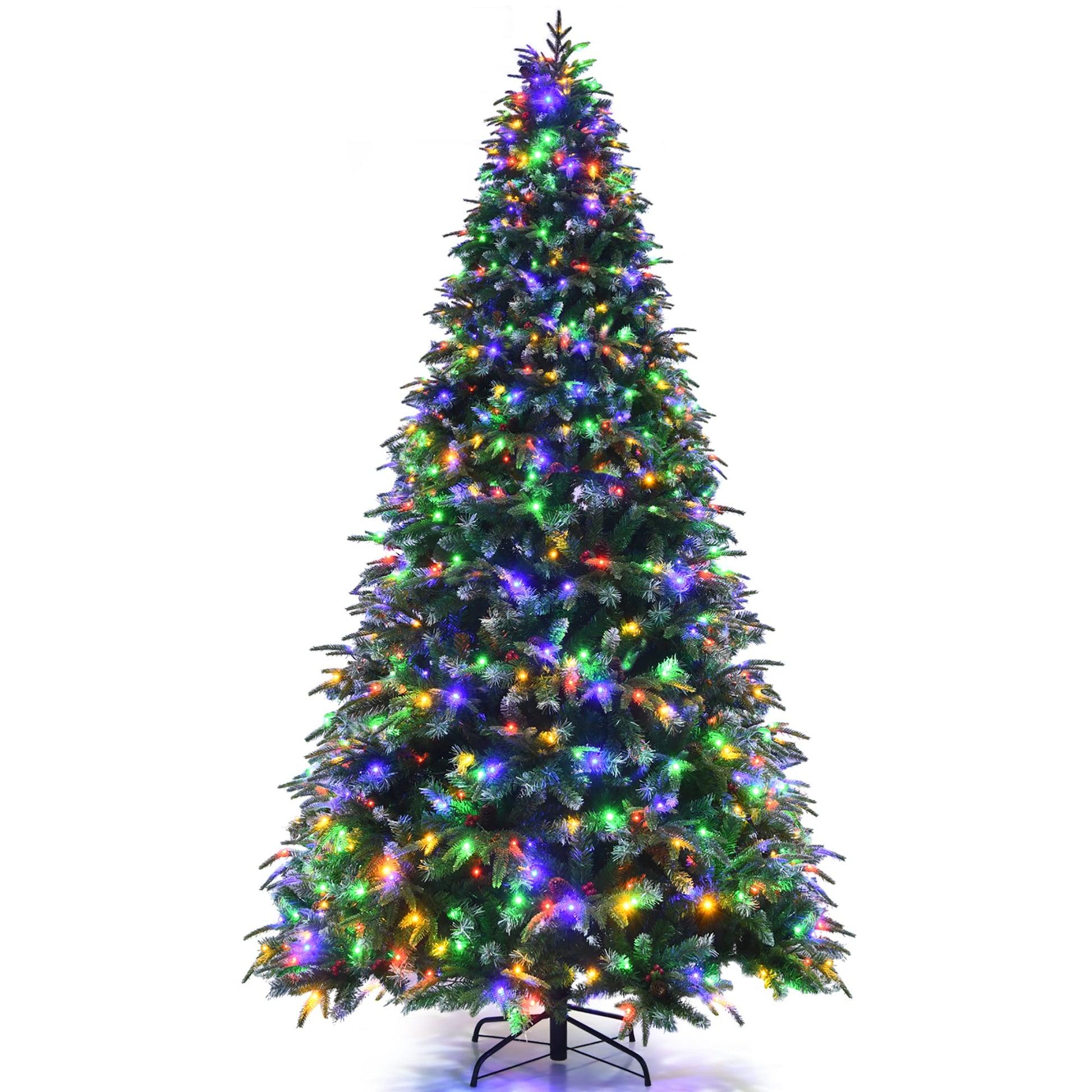 Costway 9-ft Pre-lit Artificial Christmas Tree with Multicolor LED Lights