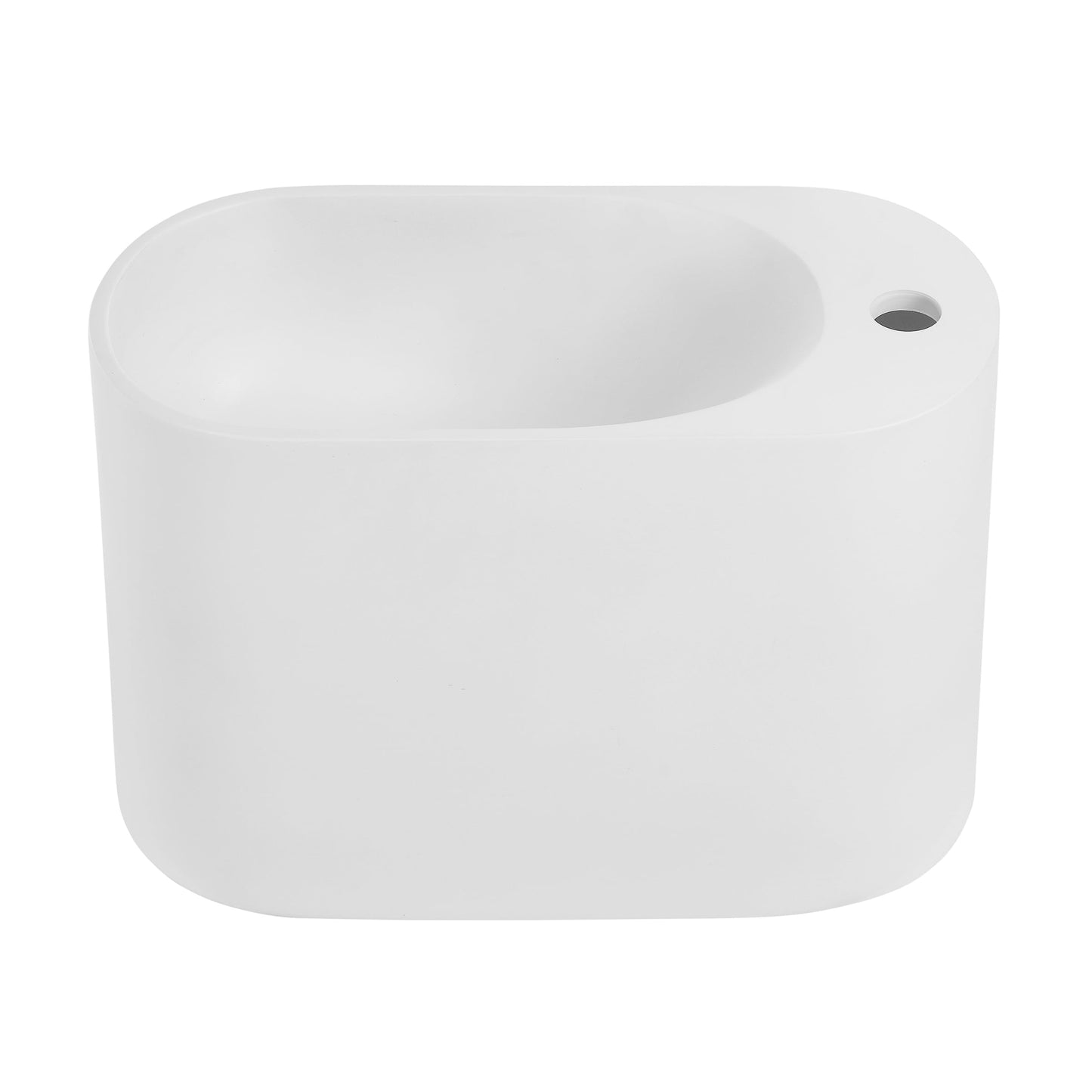 Swiss Madison Arezzo Stone 18-in Wall-mount Round Modern Matte White Bathroom Sink