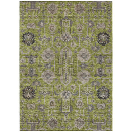 Addison Rugs Chantille ACN697OL 8 x 10 (ft) Olive Rectangular Indoor/Outdoor Geometric Machine washable Area rug
