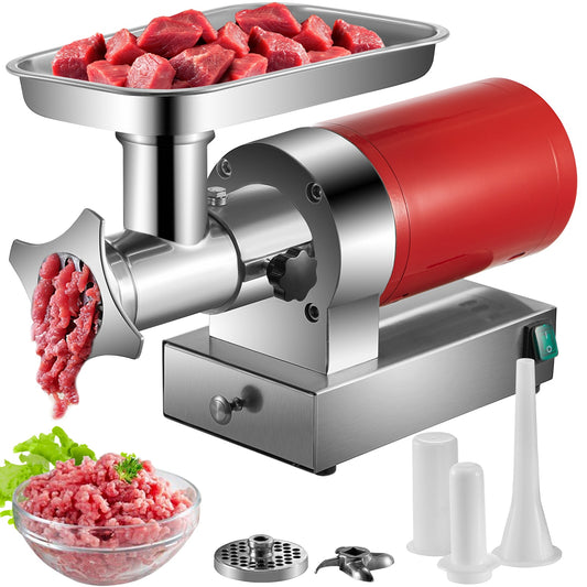 VEVOR 661 LBs/H Sausage Stuffer Maker Commercial/Residential Course Grind Stainless steel Electric Meat grinder 1100 -Watt