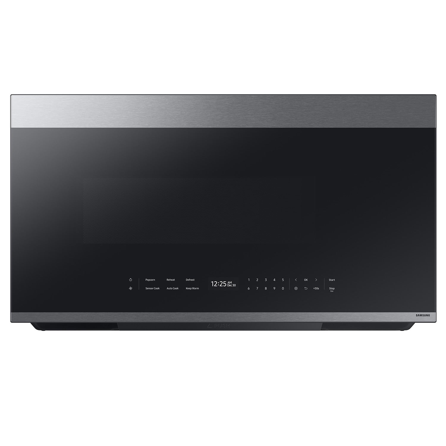 Samsung Bespoke 2.1-cu ft Over-the-Range Microwave with Sensor Cooking ( Stainless steel )