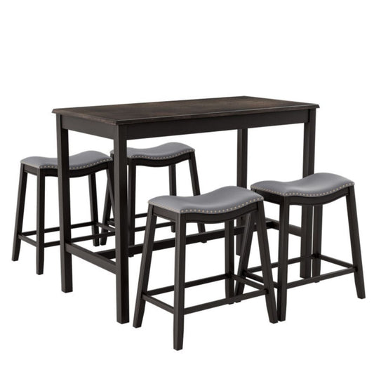 LIVIZA Black, gray Contemporary/Modern Dining Room Set with Rectangular Table ( Seats 4 )