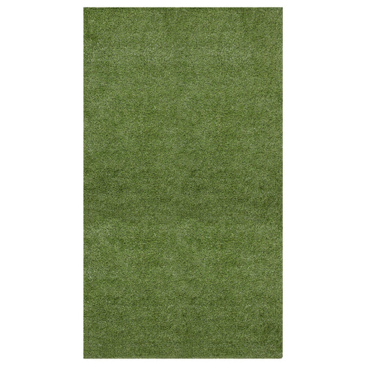 Ottomanson Artificial grass 7x38 Realistic Fake Grass Turf Rug For Patio Lawn Landscape 6.5-ft x 38-ft Artificial Grass