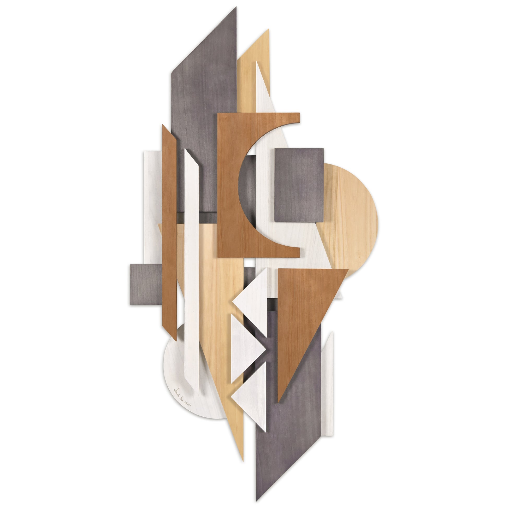 Empire Art Direct Moonlit Mist II Jane Yu Unframed 48-in H x 24-in W Modern Wood 3D art